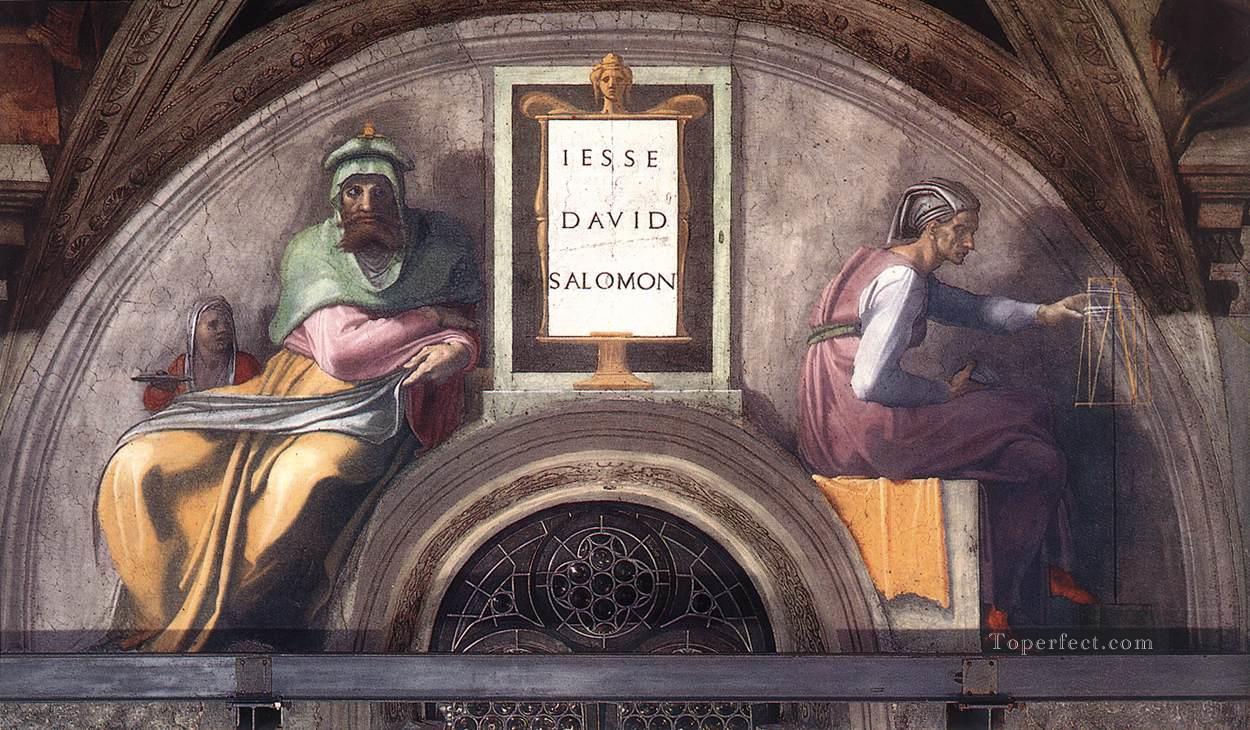 LunetteXI システィーナ礼拝堂盛期ルネサンス ミケランジェロ油絵